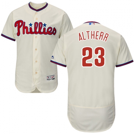 Men's Majestic Philadelphia Phillies #23 Aaron Altherr Cream Flexbase Authentic Collection MLB Jersey