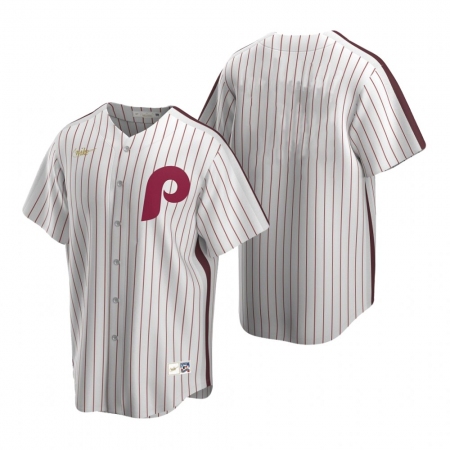 Men's Nike Philadelphia Phillies Blank White Cooperstown Collection Home Stitched Baseball Jersey