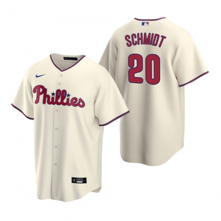 Men's Nike Philadelphia Phillies #20 Mike Schmidt Cream Alternate Stitched Baseball Jersey
