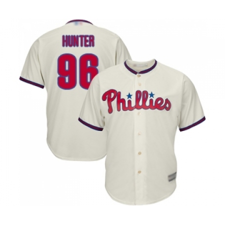 Men's Philadelphia Phillies #96 Tommy Hunter Replica Cream Alternate Cool Base Baseball Jersey