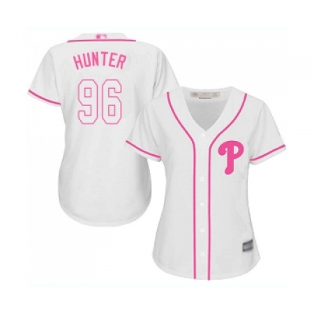 Women's Philadelphia Phillies #96 Tommy Hunter Replica White Fashion Cool Base Baseball Jersey